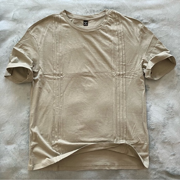 NEW MANFINITY light green knitted crewneck drop shoulder relaxed fit T shirt - Picture 2 of 7